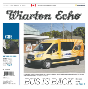 Cover of Wiarton Echo