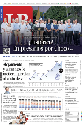 Cover of La Republica (Colombia)