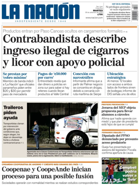 Cover of La Nacion (Costa Rica)