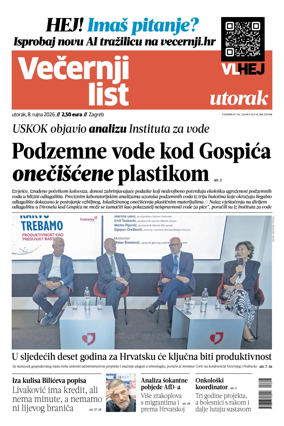 Cover of Vecernji list - Zagreb
