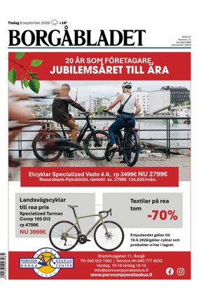 Cover of Borgabladet