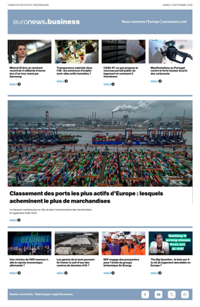 Cover of Euronews Business (French)
