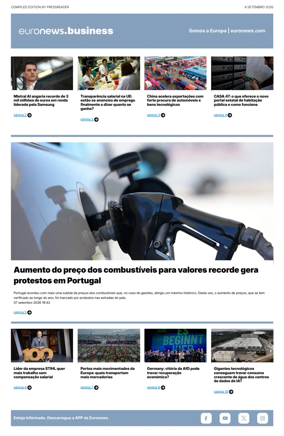 Cover of Euronews Business (Portuguese)