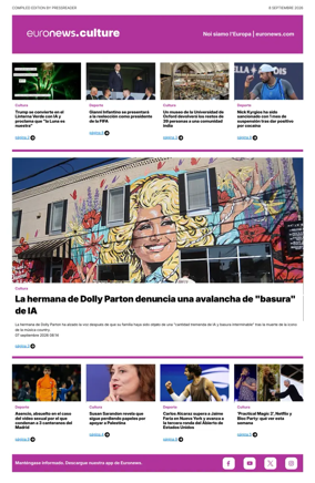 Cover of Euronews Culture and Sport (Spanish) Compiled Edition