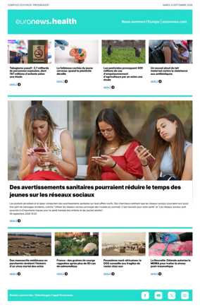 Cover of Euronews Health (French)