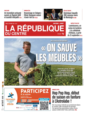 Cover of La Republique du Centre (Orleans - Loiret))