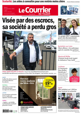 Cover of Le Courrier de l’Ouest (Saumur)