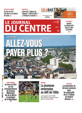 Cover of Le Journal du Centre