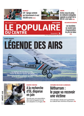 Cover of Le Populaire du Centre (Haute-Vienne)