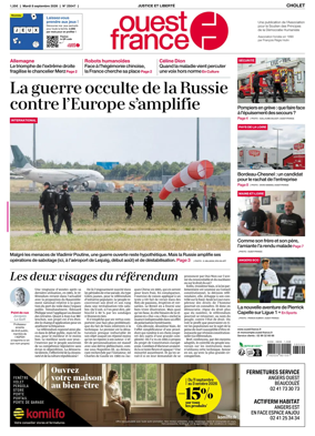 Cover of Ouest France (Cholet)