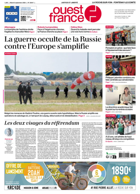 Cover of Ouest France (La Roche-sur-Yon - Fontenay-le-Comte)