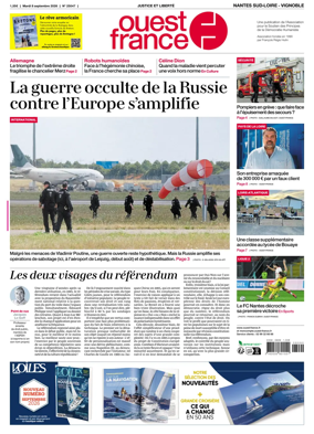 Cover of Ouest France (Nantes / Sud-Loire / Vignoble)