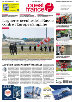Cover of Ouest-France (Quimper Centre-Finistere)