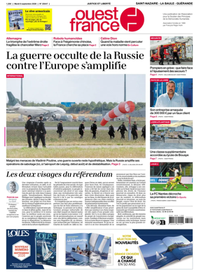 Cover of Ouest France (Saint-Nazaire La Baule Guerande)