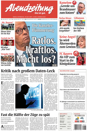 Cover of Abendzeitung Munchen