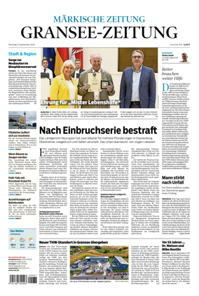 Cover of Gransee-Zeitung