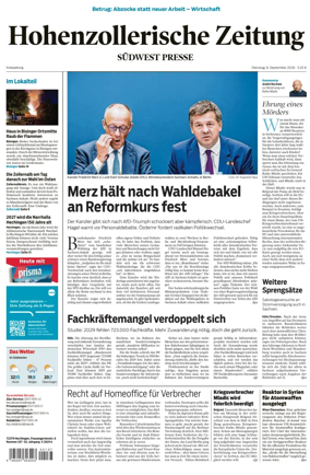 Cover of Hohenzollerische Zeitung