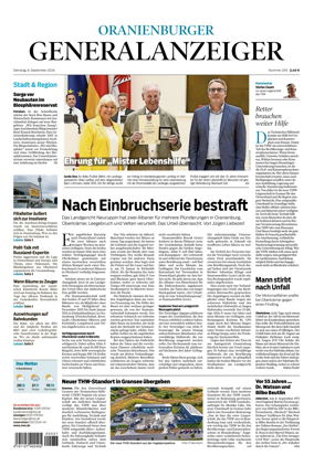 Cover of Oranienburger Generalanzeiger