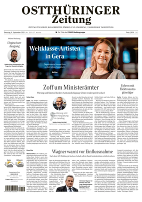 Cover of Ostthuringer Zeitung (Posneck)