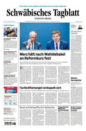 Cover of Schwabisches Tagblatt - Tubinger Chronik