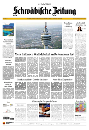 Cover of Schwabische Zeitung (Alb-Donau)