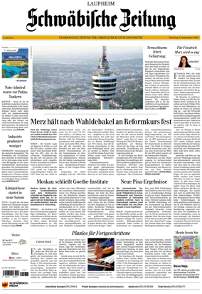 Cover of Schwabische Zeitung (Laupheim)