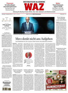 Cover of Westdeutsche Allgemeine Zeitung (Bochum)