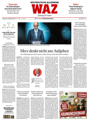 Cover of Westdeutsche Allgemeine Zeitung (Essen)