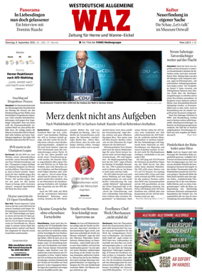 Cover of Westdeutsche Allgemeine Zeitung (Herne)