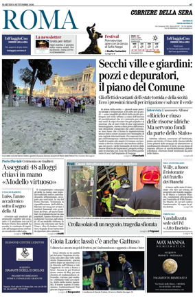 Cover of Corriere della Sera (Roma)