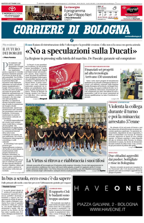 Cover of Corriere di Bologna