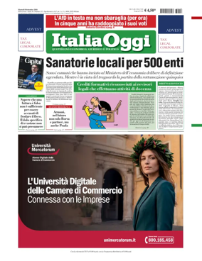 Cover of ItaliaOggi