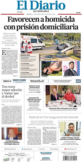 Cover of El Diario de Chihuahua