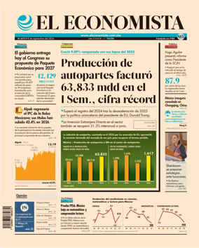 Cover of El Economista (Mexico)