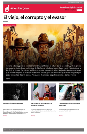 Cover of Sin Embargo Opinion