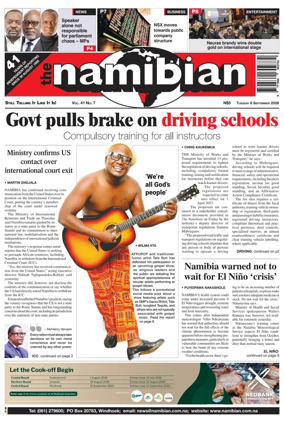 Cover of The Namibian