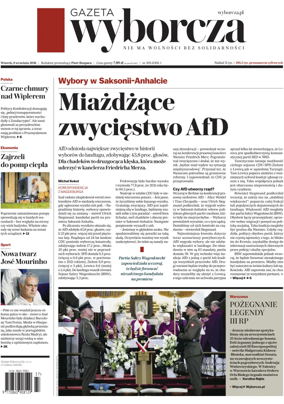 Cover of Gazeta Wyborcza