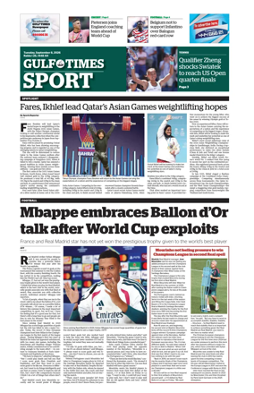 Cover of Gulf Times Sport