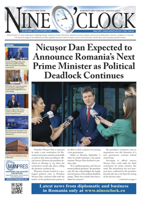 Cover of Nine o clock (Romania) Daily