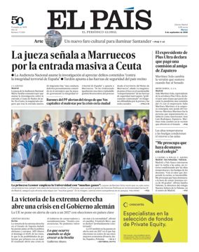 Cover of El Pais Madrid