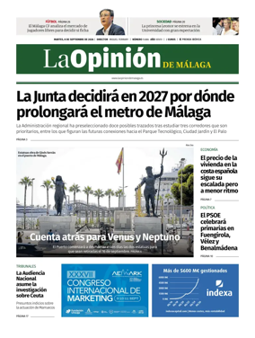 Cover of La Opinion de Malaga