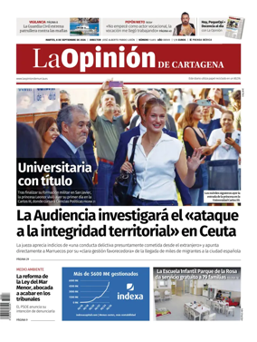 Cover of La Opinion de Murcia (Cartagena)