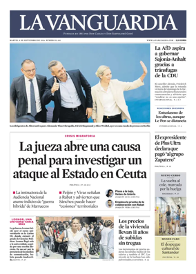 Cover of La Vanguardia