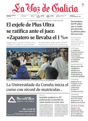 Cover of La Voz de Galicia (A Coruna)