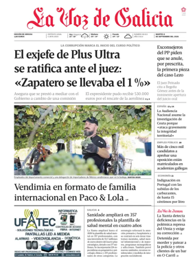 Cover of La Voz de Galicia (Arousa)