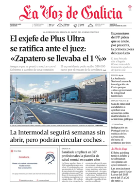 Cover of La Voz de Galicia (Lugo)
