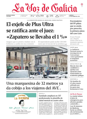 Cover of La Voz de Galicia (Ourense)