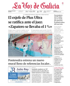 Cover of La Voz de Galicia (Pontevedra)