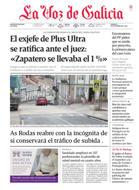 Cover of La Voz de Galicia (Santiago)