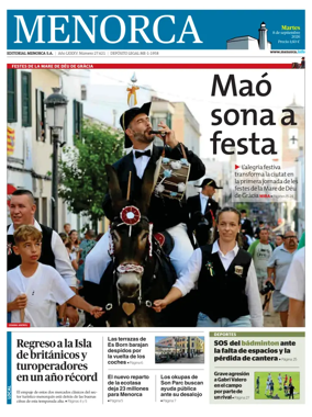 Cover of Menorca Diario Insular